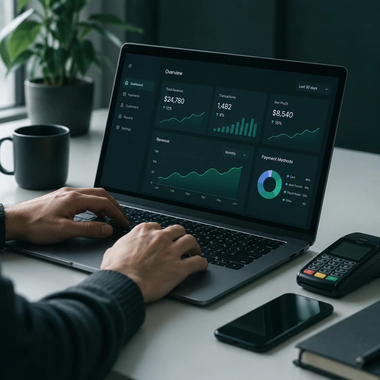 Fintech workspace