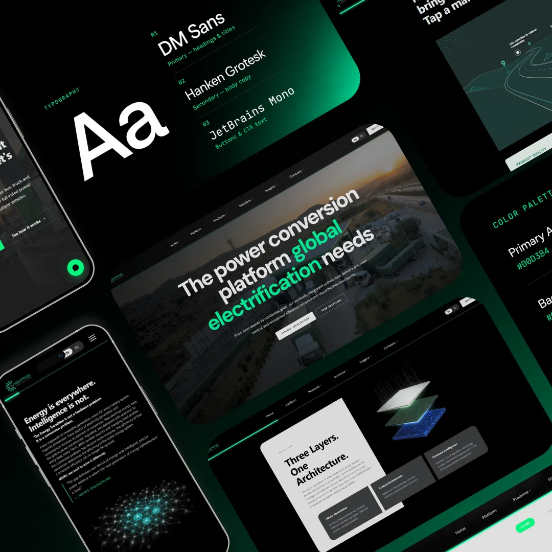MEIRIS corporate website interface
