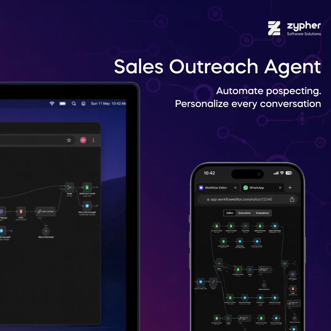Sales outreach agent interface